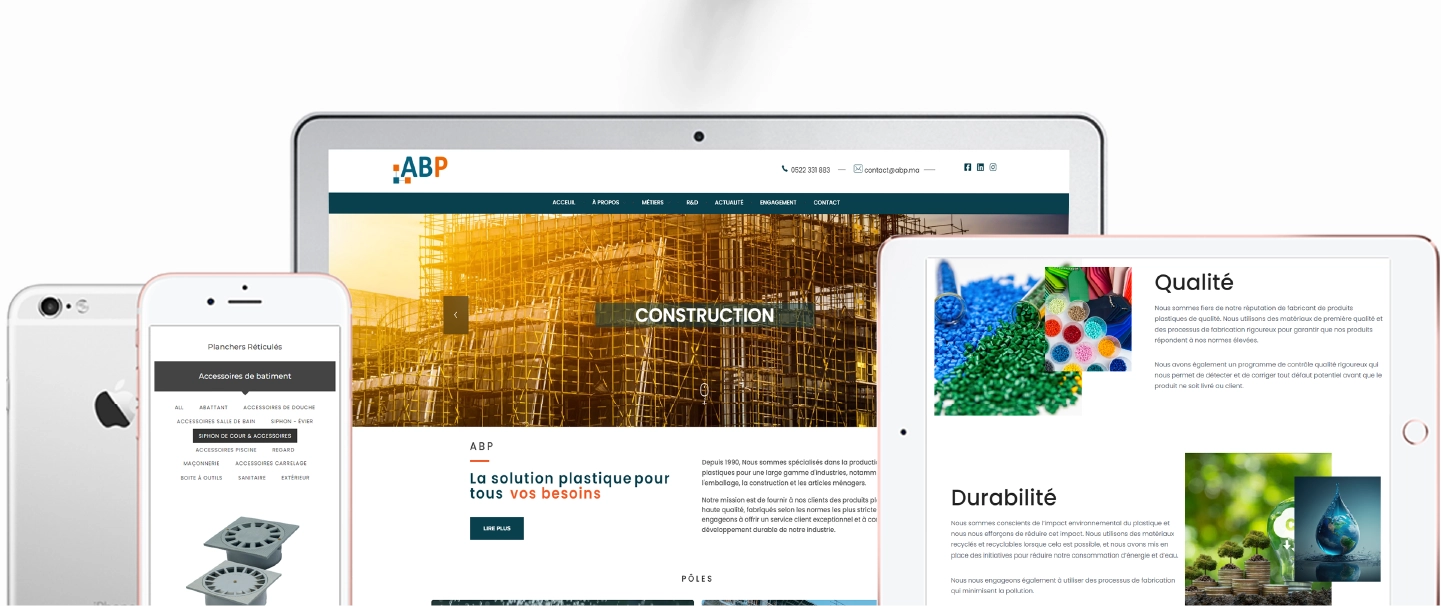 site web abp fabrication plastique maroc