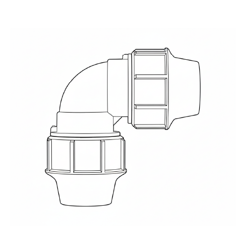 Coude 90° Egal à Compression PE