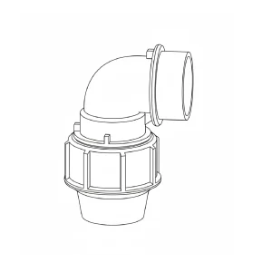 Coude 90° Femelle à Compression PE-28