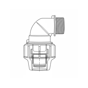 Coude 90° Mâle à Compression PE-28