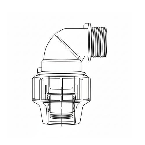 Coude 90° Mâle à Compression PE