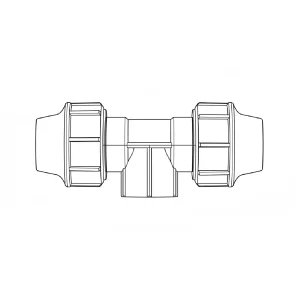 Té Femelle à Compression PE-28