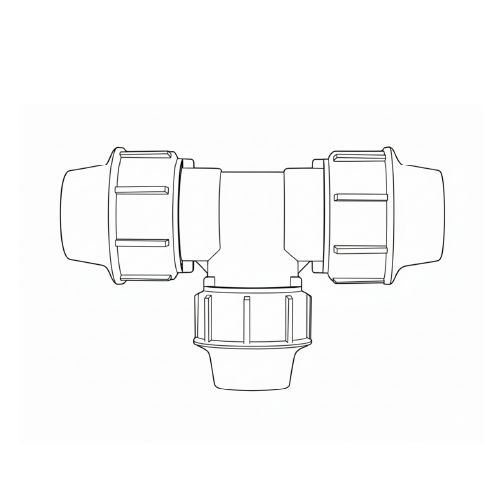 Té Réduit à Compression PE