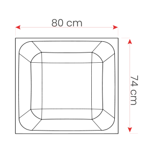 Caisson sur Système DP018 pour Plancher Réticulé (80 x 74 x 20)-29