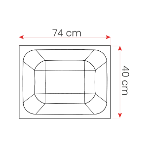 Demi Caisson sur Système DP023 pour Plancher Réticulé (40 x 74 x 25)-29