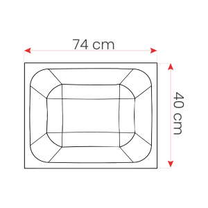 Demi Caisson sur Système DP025 pour Plancher Réticulé (40 x 74 x 35)-29